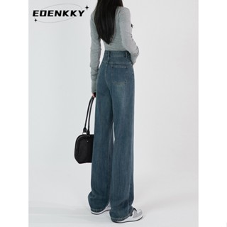 EOENKKY  กางเกงขายาว กางเกงยีสน์ผู้หญิง ทรงหลวม ๆ ตรง Retro Hip Hop Pants 2023 NEW Style  รุ่นใหม่ สวย ทันสมัย สวยงาม A27L04K 36Z230909