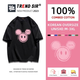 "TrendSir✨พร้อมส่ง✨เสื้อยืดแขนสั้น💖ผ้าคอตตอน วินเทจ คอกลม ลายการ์ตูน👌เสื้อคอตตอน 100
 ลายแฟชั่งนานาชาติ วันธรรมดาออกเดินทางนอกสบ✔สำหรับชายและหญิง  "