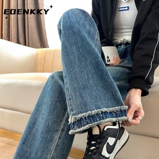 EOENKKY  กางเกงขายาว กางเกงยีสน์ผู้หญิง ทรงหลวม ๆ ตรง Retro Hip Hop Pants 2023 NEW Style  Trendy พิเศษ High quality Stylish A97L1A9 36Z230909