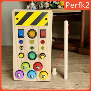 [Perfk2] Montessori แผงสวิตช์ไฟ ของเล่นไม้ สําหรับเด็กก่อนวัยเรียน