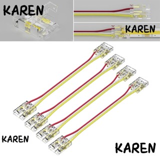 Karen แถบเชื่อมต่อสายไฟ LED COB พลาสติก ทองแดง 3pin 10 มม.