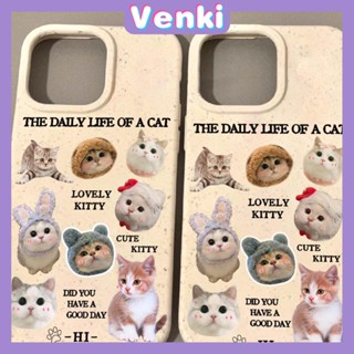 Venki - เข้ากันได้สำหรับ เคสไอโฟน เคสไอโฟน11 เคส iphone 11 กรณีเป็นมิตรกับสิ่งแวดล้อมย่อยสลายได้สีขาวเคสกันกระแทกป้องกันลูกแมวน่ารักเข้ากันได้กับ iPhone 14 PRO MAX 13 PRO MAX 12 PRO MAX 11 XR XS 7Plus 8 PLUS