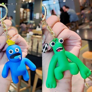 พวงกุญแจ จี้ตุ๊กตาฟิกเกอร์ อนิเมะ Rainbow Friends Monster สีฟ้า ของเล่นสําหรับเด็ก ของขวัญคริสต์มาส