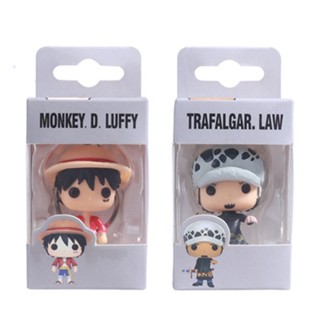 Funko POP โมเดลฟิกเกอร์ พวงกุญแจ อนิเมะ One Piece Luffy Low Doll Zoro Chopper ของแท้