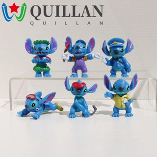 Quillan โมเดลฟิกเกอร์ PVC รูปการ์ตูน Stitch เลือดร้อน ขนาดเล็ก ของเล่นสําหรับเด็ก