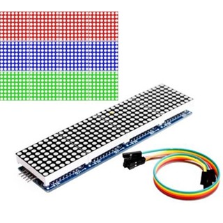 Yu MAX7219 4 in 1 โมดูลควบคุม MCU พร้อมแผงสีฟ้า สีเขียว สีฟ้า 5P สําหรับ Matrix Microcontroller