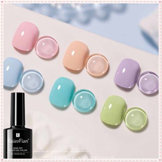 Ruieofian Macaron สีเล็บเจล Dopamine Candy Series NUDE สี Phototherapy กาวฤดูใบไม้ผลิฤดูร้อนเล็บสำหรับเล็บ shop 10ml JOYFEEL