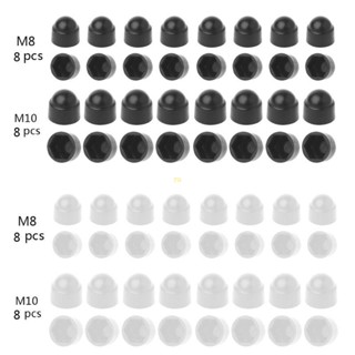 Yu ฝาครอบสกรู M8 M10 ทรงหกเหลี่ยม ป้องกันฝุ่น กันสนิม 16 ชิ้น