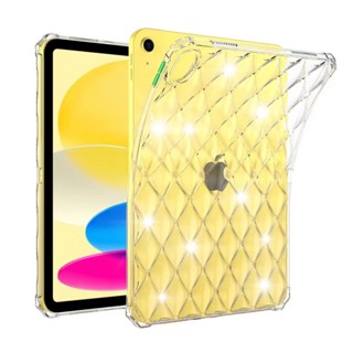 เคสแท็บเล็ต TPU แบบใส ประดับเพชร สําหรับ iPad 10 10.9 2022 Pro11 Pro12.9 Air4 Air5 10.9 9.7 Mini 4 5 6 iPad7 8 9 10.2 Pro10.5 Air3