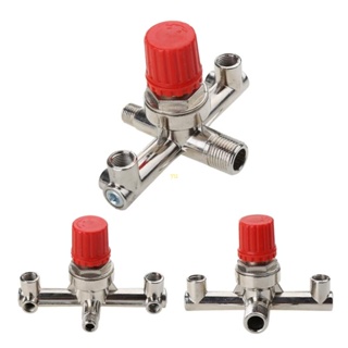 Double Outlet Tube Alloy Air Compressor Switch Pressure Regulator for Valve Fitt