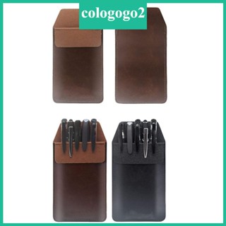 Cologogo2 กระเป๋าใส่ปากกาหนัง อเนกประสงค์ สไตล์วินเทจ สําหรับหมอ พยาบาล สํานักงาน ผู้หญิง ผู้ชาย