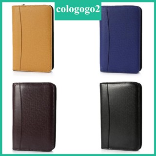 Cologogo2 สมุดโน้ตบุ๊ก ปกหนัง PU มีซิป ขนาด A6 พร้อมเครื่องคิดเลข