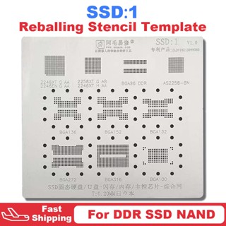 Amaoe SSD1 แม่แบบลายฉลุ สําหรับชิปวงจรรวม DDR SSD NAND Memory BGA BGA136 BGA152 BGA132 BGA272 BGA316 BGA100 BGA96 AS2258