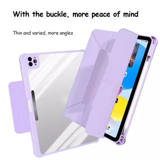 เคสพลาสติกแข็ง อะคริลิคใส พร้อมช่องใส่ดินสอ สําหรับ Xiaomi Pad 6 6 Pro 11 นิ้ว 2023 Pad 5 5 Pro 11 Redmi Pad 10.61