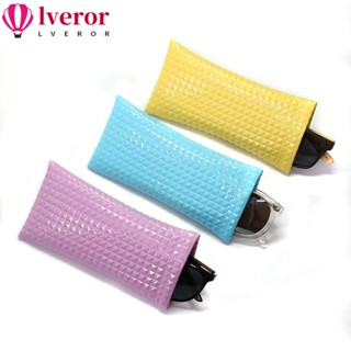 Lveror กระเป๋าใส่แว่นตากันแดด หนัง PU แบบพกพา สีพื้น สําหรับอ่านหนังสือ