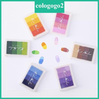 Cologogo2 แผ่นหมึกยาง ล้างทําความสะอาดได้ 4 สี สําหรับเด็กนักเรียน โรงเรียน บ้าน DIY