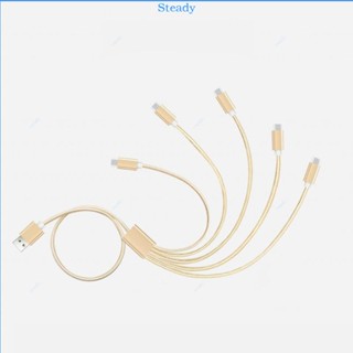 Steady สายเคเบิลแยกไมโคร USB 120 200 300 ซม. เป็นสายพาวเวอร์ซัพพลาย Micro USB 5 ชิ้น