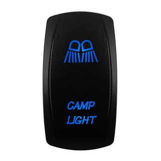 Camp สวิตช์โยก เปิด ปิด ไฟ Led 5 Pin 12V 20A SPST สีฟ้า อุปกรณ์เสริม สําหรับรถยนต์ เรือ Carling Arb Narva 4x4