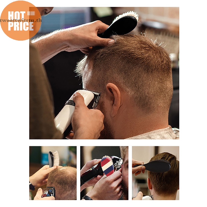 TRTU Boar ขนแปรงวัสดุ Dual-Purpose Beard Brush ชุดโกนหนวดร้านตัดผม Perfessional เครื่องมือลด Frizz แปรงโกนหนวด TH - รูปที่ 2