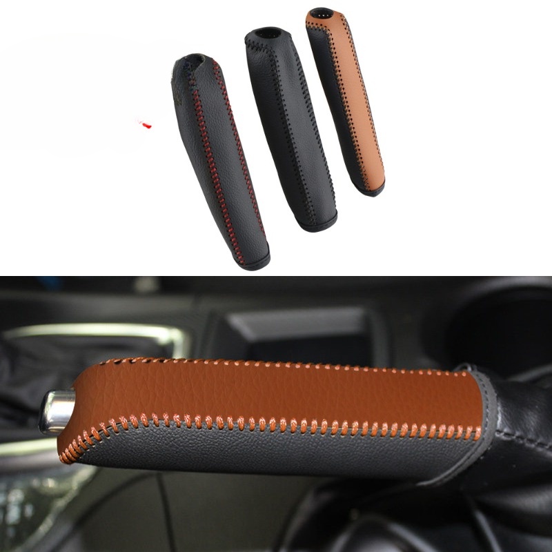 หนังเกียร์ Handbrake Cover Auto อุปกรณ์ตกแต่งภายในสําหรับ Mazda 3 Axela Atenza CX-5 CX3 CX-3 CX5 2015 2016 2017 2018 2019 2020 อุปกรณ์เสริมจับแขนรถอุปกรณ์เสริม