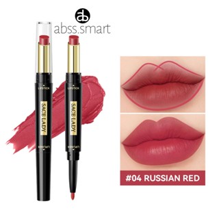 Sace Lady 2 In1 Matte Lipliner ลิปสติกติดทนนานกันน้ำ High Pigment Matte Lip Makeup TECH3