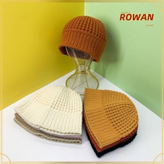 Rowans หมวกบักเก็ต หมวกฮู้ด อบอุ่น หมวกกะโหลก หมวกถัก แฟชั่น หมวกผู้หญิง นิ่ม