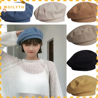 Moilyth หมวกเบเร่ต์ลําลอง ยืดหยุ่น สีพื้น สไตล์คลาสสิก