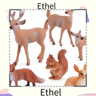 Ethel1 ฟิกเกอร์สัตว์ เค้ก ท็อปเปอร์ กวาง ครอบครัว ตกแต่งบ้าน