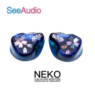 Seeaudio Neko 6BA มอนิเตอร์อินเอียร์ 6 บาลานซ์ IEMs พร้อมสายเคเบิล EA CADMUS OCC ชุบเงิน 2Pin 0.78 3.5 มม. + 4.4 มม.