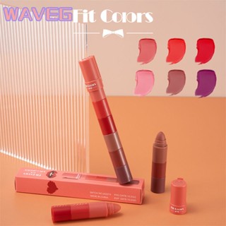 wave 【สต็อกพร้อม Delievery รวดเร็ว】 Fitcolors Matte ลิปสติก 6 สีผสม 6 ส่วน Matte Velvet Color Non-stick Cup ลิปกลอสลิปสติก