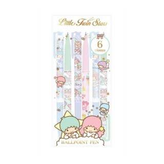 นายอินทร์ เซ็ตปากกาลูกลื่น little twin star 0.5 มม. น้ำเงิน (แพ็ค6) คละลาย