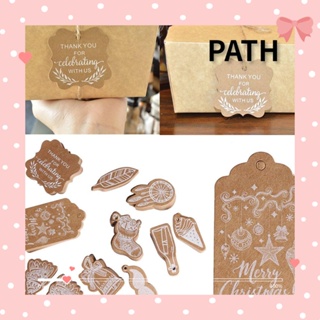 Path สติกเกอร์กระดาษคราฟท์ ลายดาว และซานตาคลอส สําหรับตกแต่งต้นคริสต์มาส 25 ชิ้น