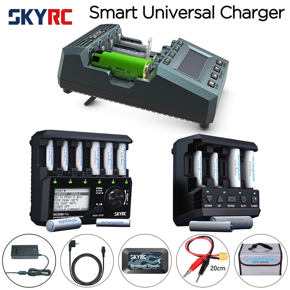 SKYRC MC3000 Smart Battery Charger with Bluetooth APP & LCD Display, NC2500 Pro/NC2200 Compatible fo