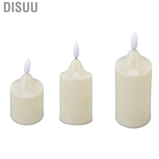 Disuu Flameless Candles Decorative  Pillar Holiday Wedding Party Decor