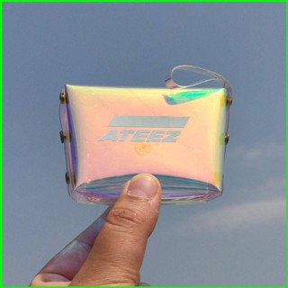 Yg ATEEZ A TEEnager Z Laser Gradient กระเป๋าใส่เหรียญ กระเป๋าเครื่องสําอาง กระเป๋าของขวัญ สําหรับเด็กผู้หญิง YEO SANG