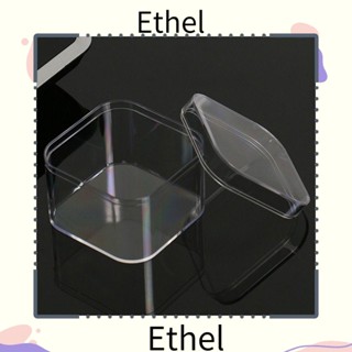 Ethel1 กล่องพลาสติกใส ทรงสี่เหลี่ยม ทนทาน สําหรับใส่เครื่องประดับ ลูกปัด