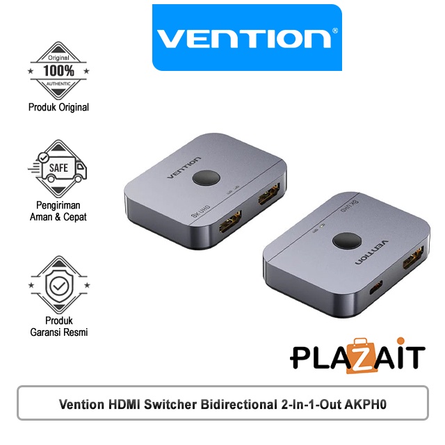 Vention AKP HDMI Switcher แหล่งจ่ายไฟ 2-In-1-Out สองทิศทาง