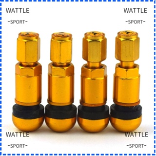 Wattle ฝาครอบวาล์วยางรถยนต์ โลหะผสมอลูมิเนียม 4 ชิ้น