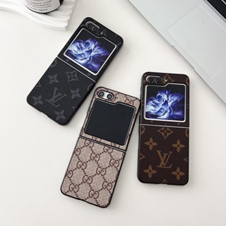 เคสโทรศัพท์มือถือหนัง สไตล์วินเทจ คลาสสิก หรูหรา สําหรับ Samsung Galaxy Flip 5 Flip 4 3 5G