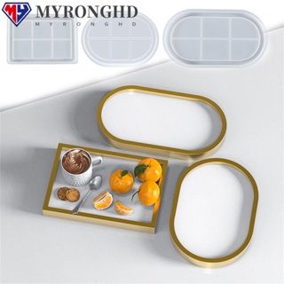 Myronghd แม่พิมพ์ซิลิโคน ทรงสี่เหลี่ยมผืนผ้า ทรงวงรี สําหรับทํางานฝีมือ DIY