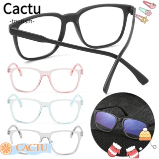 Cactu แว่นตาฟิล์มสีฟ้า แว่นตาคอมพิวเตอร์ เบาพิเศษ กรอบ PC และแว่นตาป้องกันรังสี เลนส์เรซิน