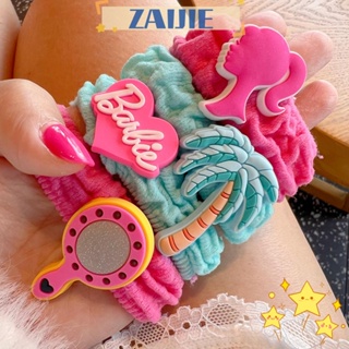 Zaijie24 ยางรัดผมหางม้า แบบยืดหยุ่น สีพื้น อุปกรณ์เสริม สําหรับตุ๊กตาบาร์บี้