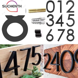 Suchenth ป้ายบ้านเลขที่ 911 ขนาด 5 นิ้ว สีดํา สําหรับตกแต่งสวน