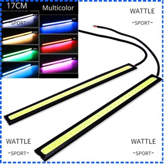 Wattle แถบไฟ 12V 0.2A 7 สี กันน้ํา อุปกรณ์เสริม สําหรับติดตกแต่งภายในรถยนต์ รถตู้ เรือ 2 ชิ้น