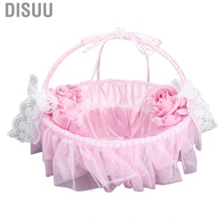 Disuu Wedding Flower  Lace Portable Handle Design Pink Beautiful Girl US