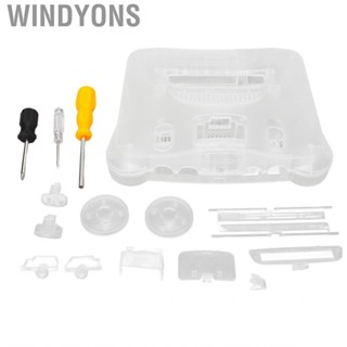 Windyons Video Game Console Replacement   Translucent White Case Professional Accurate Position for Retro