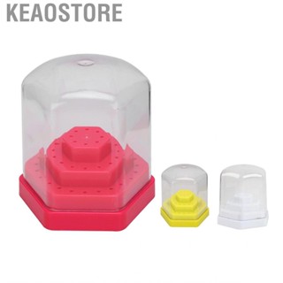 Keaostore Nail Drill Bits Holder  Box Case 48 Hole for Salon Home Use