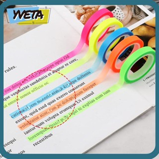 Yveta สติกเกอร์ไฮไลท์ PET แบบใส มีกาวในตัว 5 ม้วน DIY