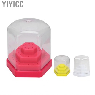Yiyicc Nail Drill Bits Box Case  Holder 48 Hole Good Transparency for Salon Home Use