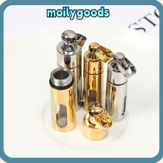 Moilyhd ขวดน้ําหอม จี้ สเตนเลส แฟชั่น เครื่องประดับ ที่ระลึก ของขวัญ ทรงกระบอก หลอดแก้ว